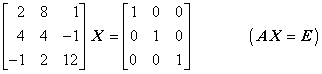 Einfaches Beispiel für die Inversion einer Matrix mit dem Gauß-Jordan-Verfahren